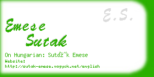 emese sutak business card